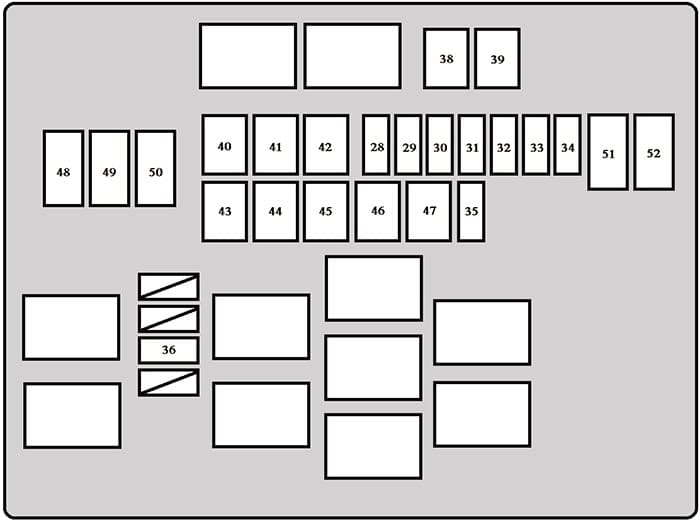 Fuse Box №2 (left side of the vehicle): Toyota Dyna (2011, 2012, 2013, 2014, 2015, 2016, 2017, 2018)