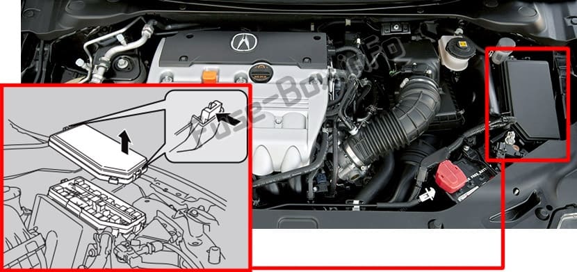 Diagrama de fusibles Acura ILX (2013-2018) en español