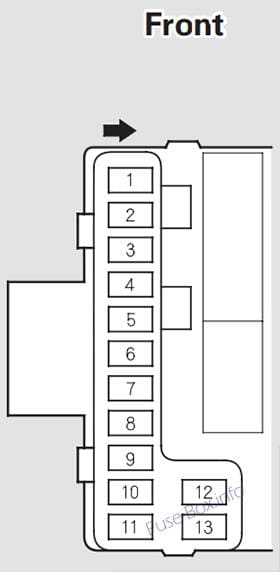 Fuses diagram: Acura MDX (YD1; 2001, 2002, 2003)