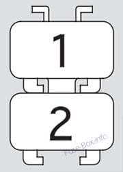 Secondary interior fuse box diagram (Driver’s side): Acura RL (KB1/KB; 2005, 2006)