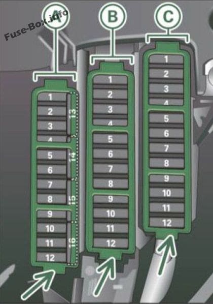 Fuse box diagram (Instrument panel (left cocpit)): Audi A5 / S5 (2010, 2011)