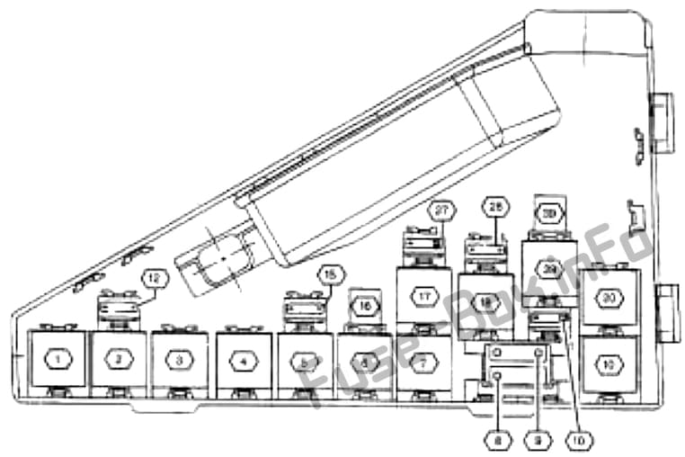 Under-hood fuse box diagram: Cadillac Catera (1997)