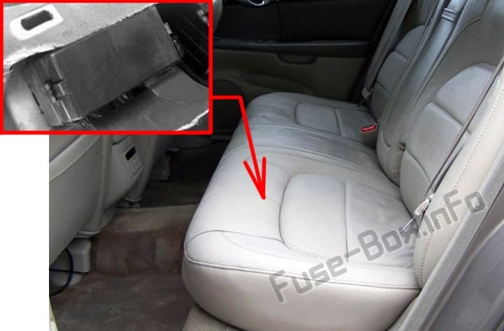 The location of the fuses in the passenger compartment: Cadillac Seville (1998-2004)