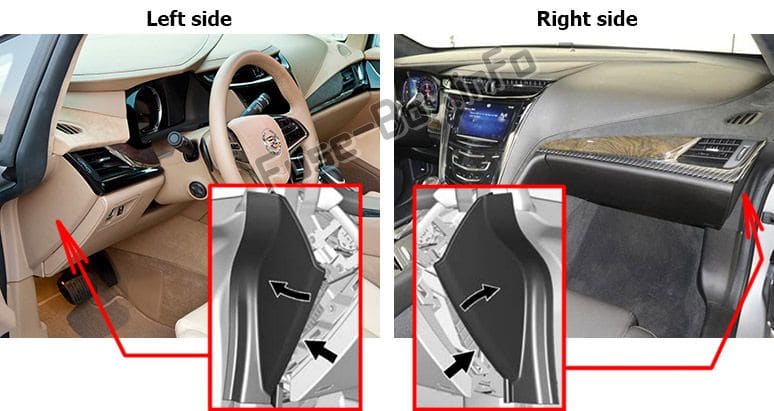 Diagrama de fusibles Cadillac ELR (2014-2016) en español