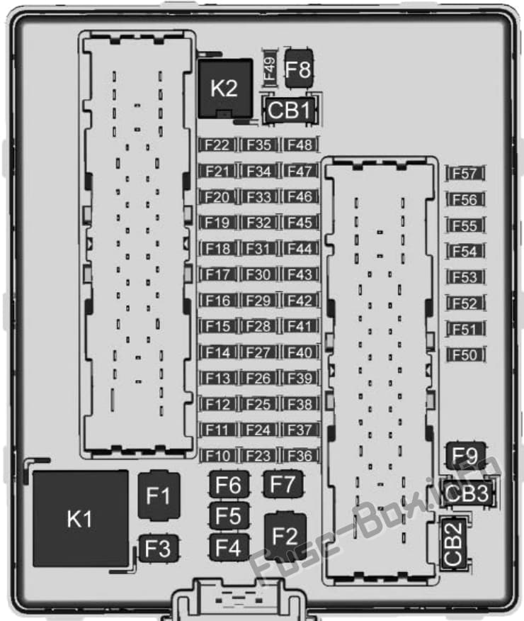 Trunk fuse box diagram: Chevrolet Blazer (2019-..)