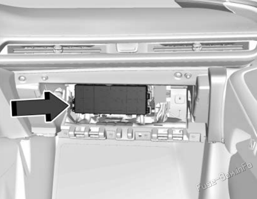 The location of the fuses in the instrument panel: Chevrolet Corvette (2020, 2021, 2022..)