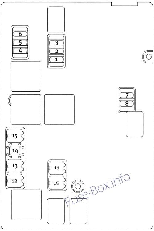 Under-hood fuse box diagram: Dodge Challenger (2009, 2010)