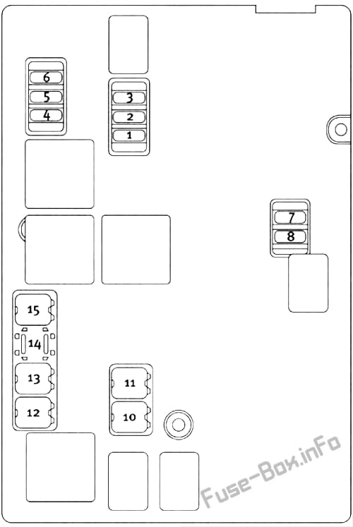 Under-hood fuse box diagram: Dodge Magnum (2008)