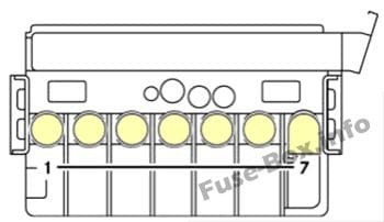 Pre-fuse box (diagram): Dodge Sprinter (2007, 2008, 2009, 2010)