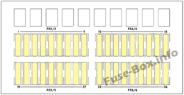 Fuse Box under driver's seat (diagram): Dodge Sprinter (2007, 2008, 2009, 2010)