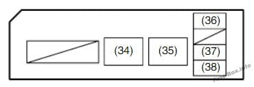 Under-hood fuse box diagram #3 (diesel): Fiat Sedici (2006, 2007, 2008, 2009, 2010, 2011, 2012, 2013, 2014)