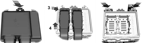 Accessing the Under Hood Fuse Box