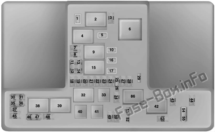 Under-hood fuse box diagram: Ford Everest (2015, 2016, 2017, 2018, 2019..)