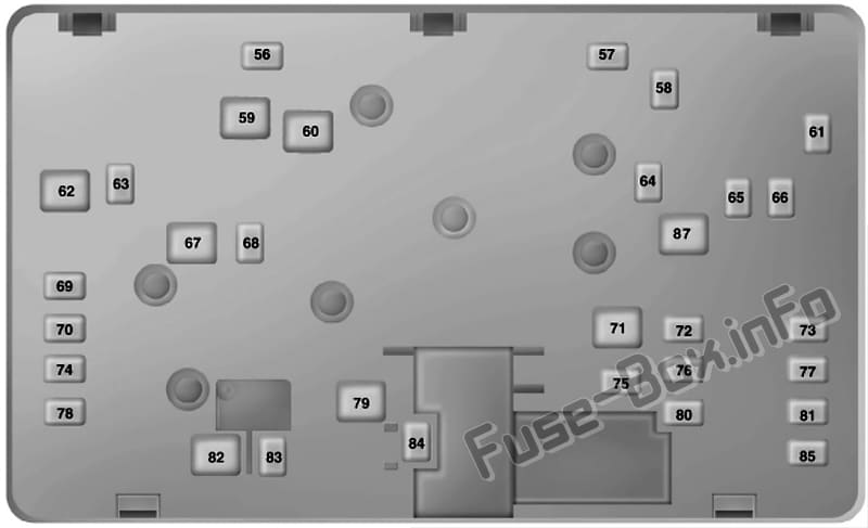 Under-hood fuse box diagram (bottom): Ford Everest (2015, 2016, 2017, 2018, 2019..)