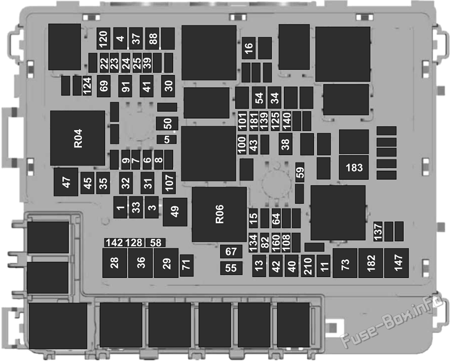 Under-hood fuse box diagram: Ford Expedition (2022-...)