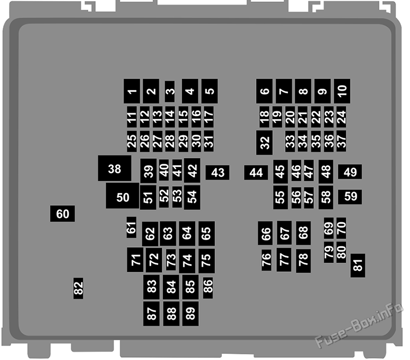 Under-hood fuse box diagram: Ford Maverick (2021, 2022-...)