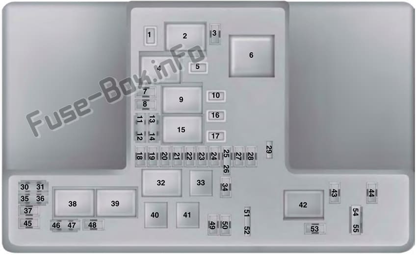 Under-hood fuse box diagram: Ford Mondeo (Mk5; 2015, 2016, 2017, 2018, 2019..)