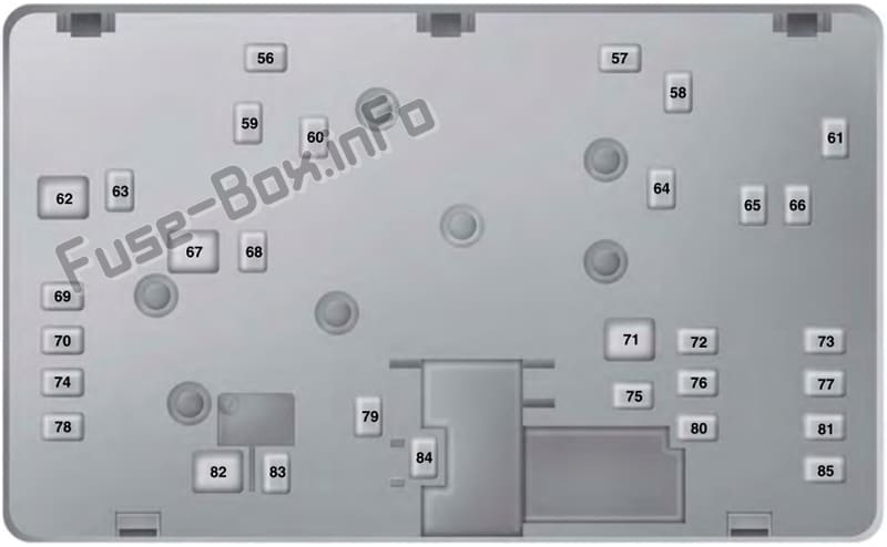 Under-hood fuse box diagram (bottom): Ford Mondeo (Mk5; 2015, 2016, 2017, 2018, 2019..)