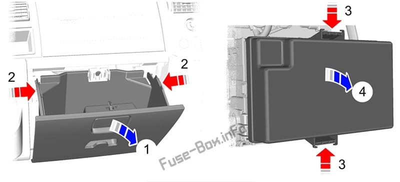 Standard relay box location: Ford Transit (2007-2014)