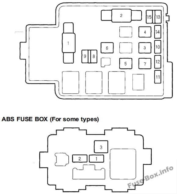 Under-hood fuse box diagram: Honda CR-V (2000, 2001)