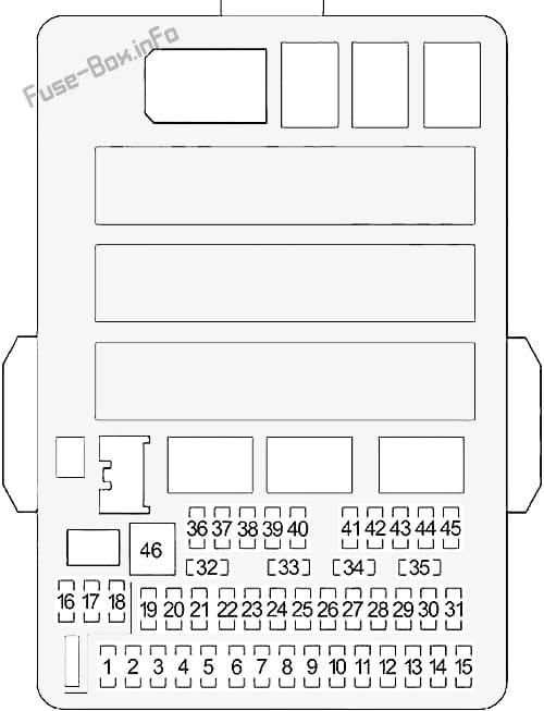 Instrument panel fuse box diagram: Honda Civic (2012, 2013)