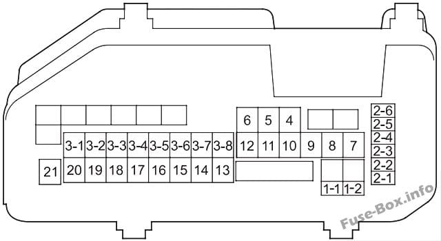 Under-hood fuse box diagram: Honda Crosstour (2012)