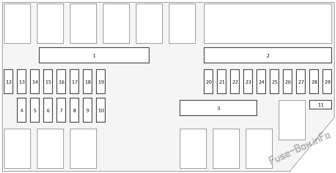 Under-hood fuse box A diagram: Honda Pilot (2016, 2017)