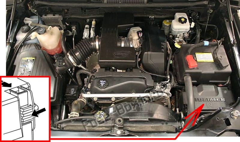 Diagrama de fusibles Hummer H3 / H3T (2005-2010) en español