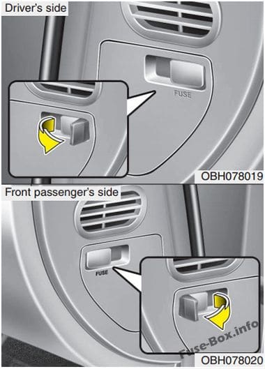 Fuse Box Diagram Hyundai Equus/Centennial (VI; 2010-2016)