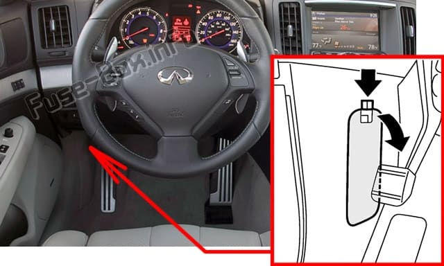 Diagrama de fusibles Infiniti G25/G35/G37/Q40 (V36; 2006-2015) en español