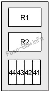 Under-hood fuse box #3 diagram: Infiniti M35, M45 (2006, 2007, 2008, 2009, 2010)