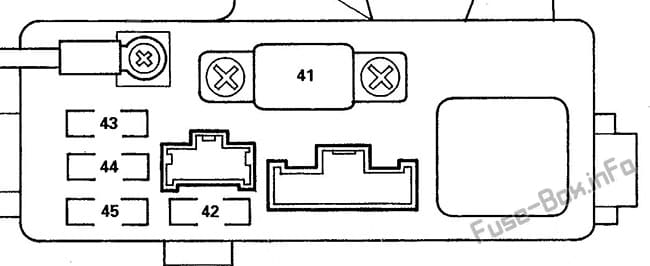 ABS Fuse Box: Isuzu Oasis (1996, 1997, 1998, 1999)