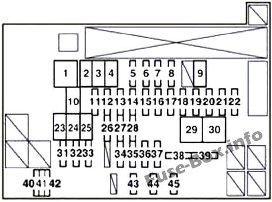 Under-hood fuse box diagram: Lexus CT 200h (2011, 2012, 2013, 2014, 2015, 2016, 2017)