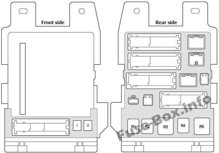 Instrument panel fuse box diagram: Lexus ES 350 (2006, 2007, 2008, 2009, 2010, 2011, 2012)