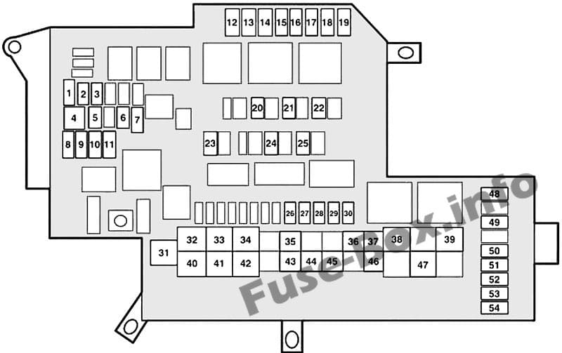 Under-hood fuse box diagram: Lexus GS 450h (2006, 2007, 2008, 2009, 2010, 2011)