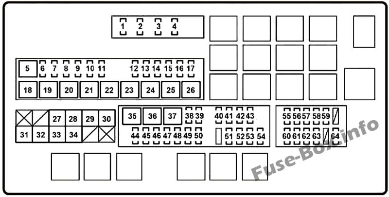 Under-hood fuse box diagram: Lexus LX 570 (2008, 2009)