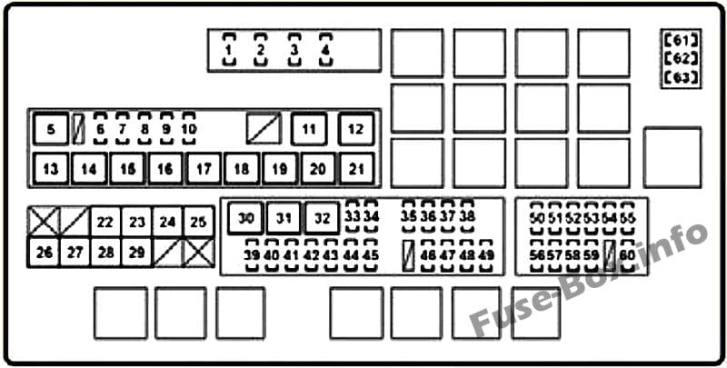 Under-hood fuse box #1 diagram: Lexus LX 570 (2014, 2015)