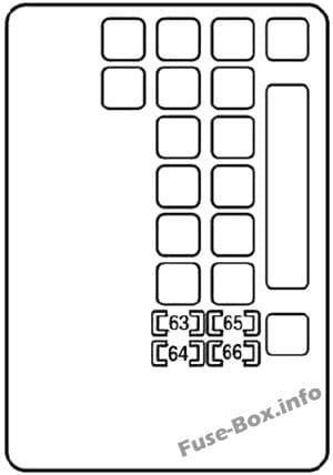 Under-hood fuse box #2 diagram: Lexus SC 430 (2001-2010)