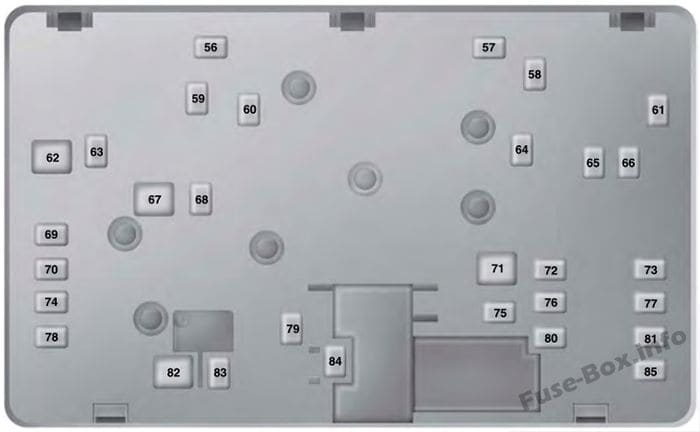 Under-hood fuse box diagram (bottom): Lincoln MKZ (2013)