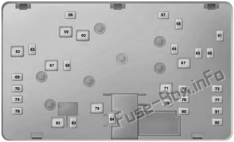 Under-hood fuse box diagram (bottom): Lincoln Nautilus (2019-..)