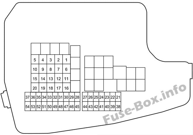 Under-hood fuse box diagram: Mazda CX-5 (2013, 2014)