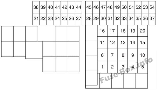 Under-hood fuse box diagram: Mazda CX-9 (2016, 2017)