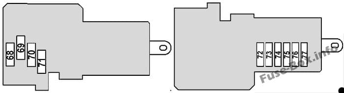 Front Pre-Fuse Box (diagram): Mercedes-Benz CLS-Class (2004-2010)