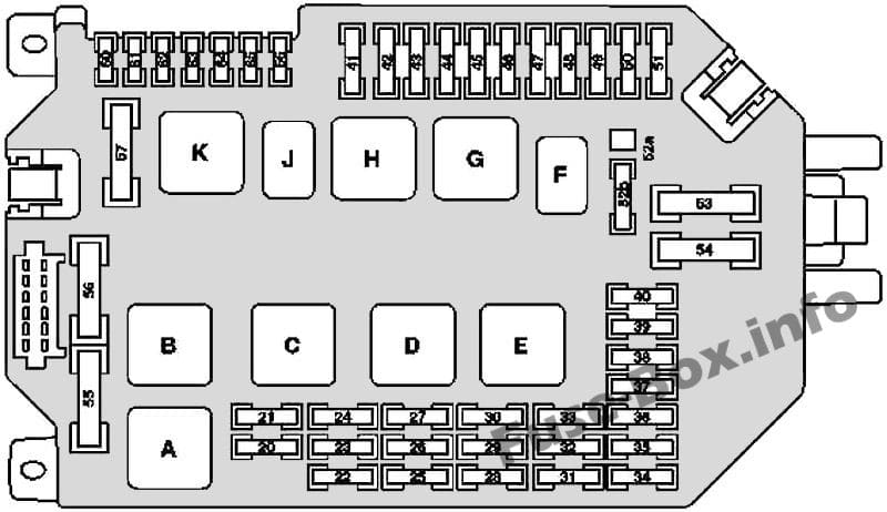 Under-hood fuse box diagram: Mercedes-Benz CL-Class / S-Class (2006-2014)