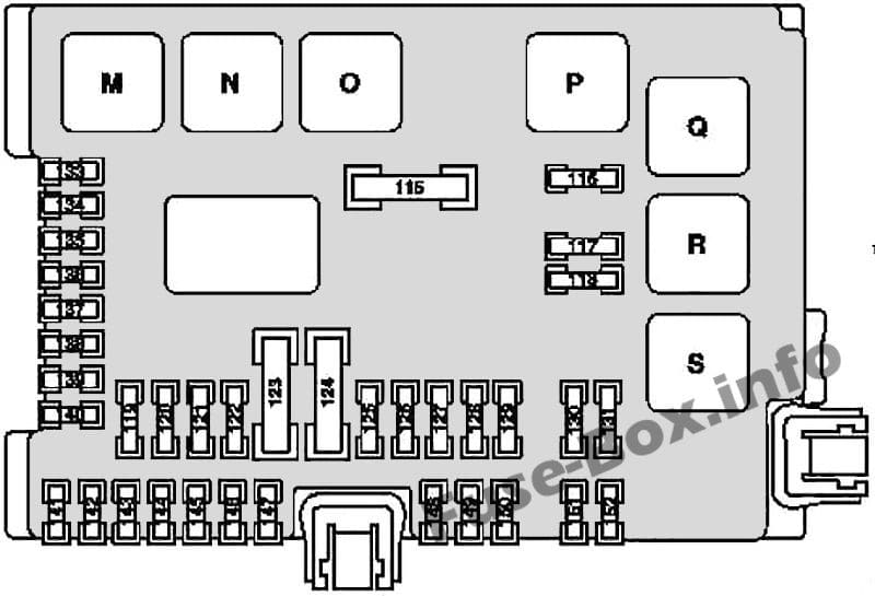 Rear Fuse Box (diagram): Mercedes-Benz CL-Class / S-Class (2006-2014)