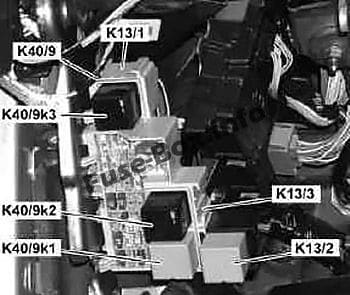 Relays in the Dashboard Fuse Box: Mercedes-Benz Citan (2012-2018)