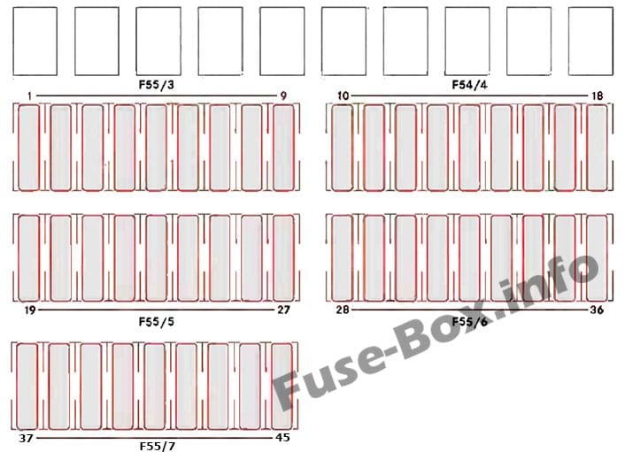 Fuse Box under driver's seat (diagram): Mercedes-Benz Sprinter (2006-2018)