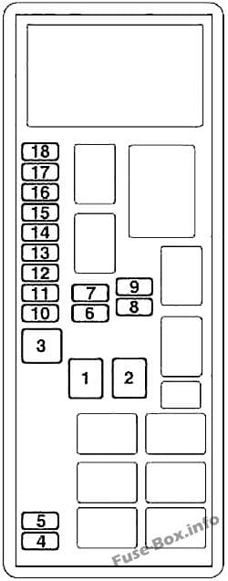 Under-hood fuse box diagram: Mitsubishi L200 / Triton (2005-2015)