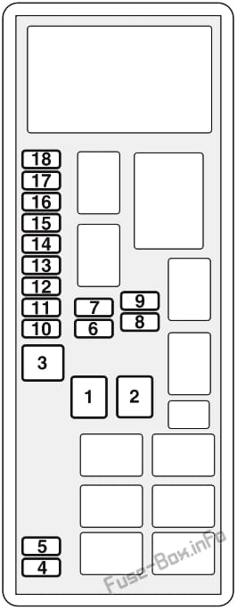 Under-hood fuse box diagram: Mitsubishi Pajero Sport (2008, 2009, 2010, 2011, 2012, 2013, 2014, 2015, 2016)