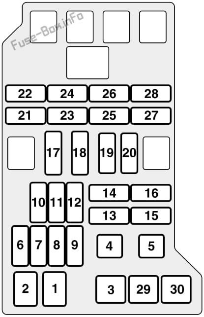 Under-hood fuse box diagram: Mitsubishi Pajero, Shogun, Montero (2002, 2003, 2004, 2005, 2006)